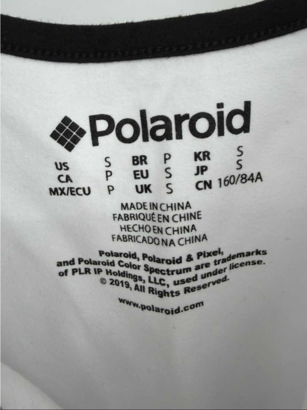 Polaroid White Rainbow Stripe Crop Cami with Black Trim - Picture 2 of 2